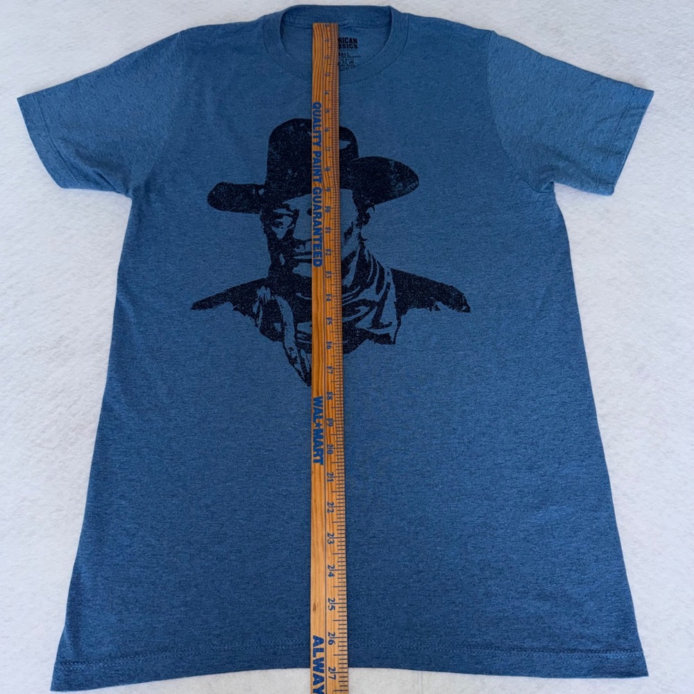 American Classics John Wayne Graphic T-Shirt Mens Small Blue Heathered Western - Picture 4 of 9